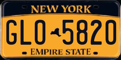 NY license plate GLO5820