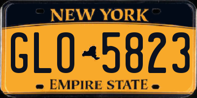 NY license plate GLO5823