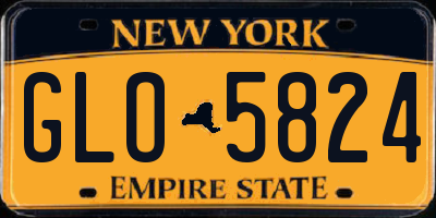 NY license plate GLO5824
