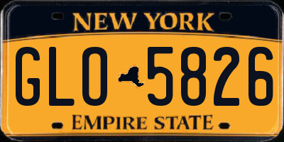 NY license plate GLO5826