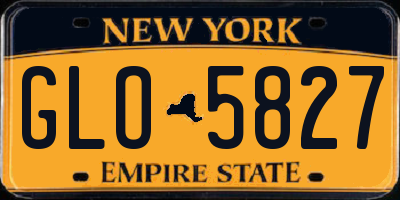 NY license plate GLO5827