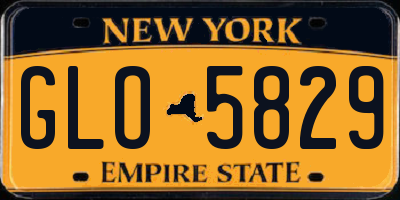 NY license plate GLO5829