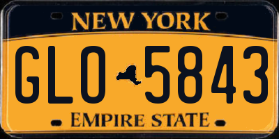 NY license plate GLO5843