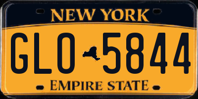 NY license plate GLO5844