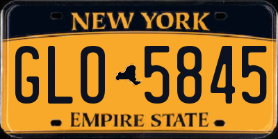 NY license plate GLO5845