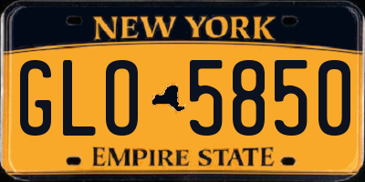 NY license plate GLO5850
