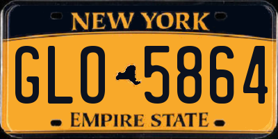 NY license plate GLO5864