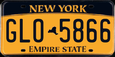 NY license plate GLO5866