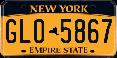 NY license plate GLO5867
