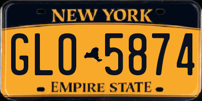 NY license plate GLO5874