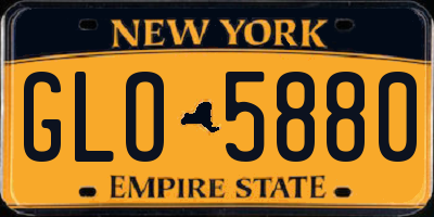 NY license plate GLO5880