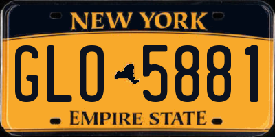 NY license plate GLO5881