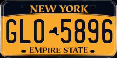 NY license plate GLO5896