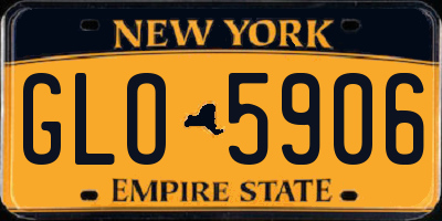 NY license plate GLO5906
