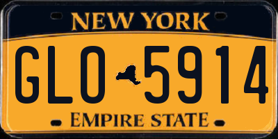 NY license plate GLO5914