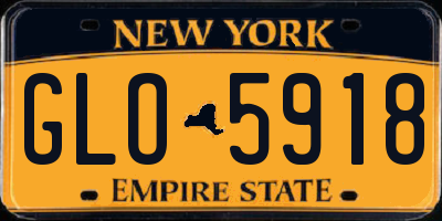 NY license plate GLO5918
