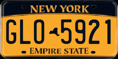 NY license plate GLO5921