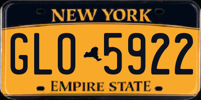 NY license plate GLO5922