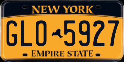 NY license plate GLO5927