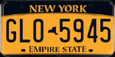 NY license plate GLO5945