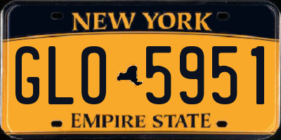 NY license plate GLO5951