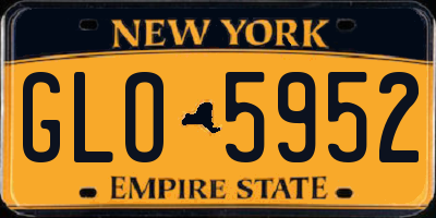 NY license plate GLO5952
