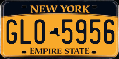 NY license plate GLO5956