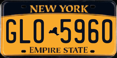 NY license plate GLO5960