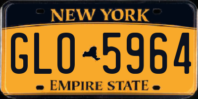 NY license plate GLO5964