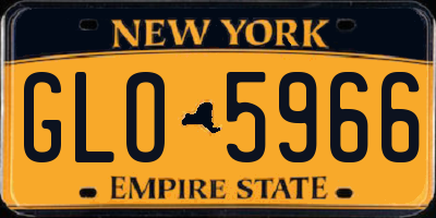 NY license plate GLO5966