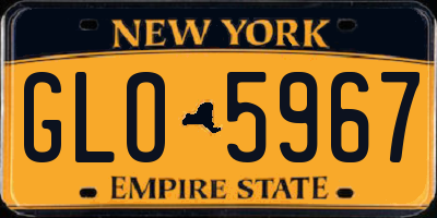 NY license plate GLO5967
