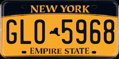 NY license plate GLO5968