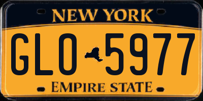 NY license plate GLO5977