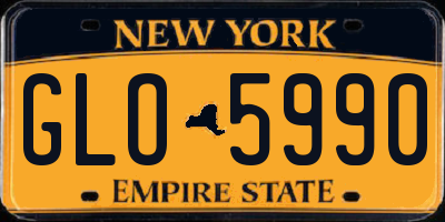 NY license plate GLO5990