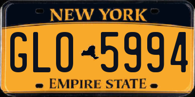 NY license plate GLO5994