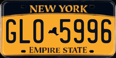 NY license plate GLO5996