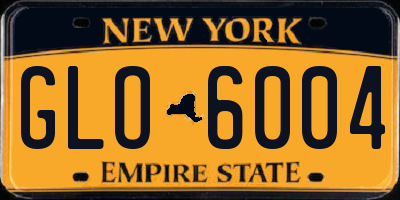 NY license plate GLO6004