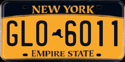 NY license plate GLO6011