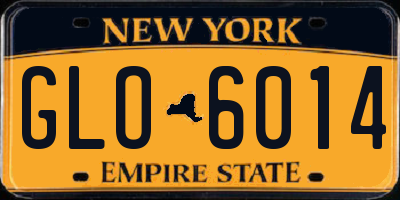 NY license plate GLO6014