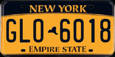 NY license plate GLO6018