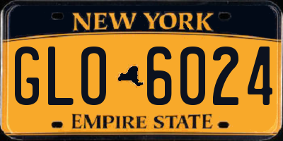 NY license plate GLO6024