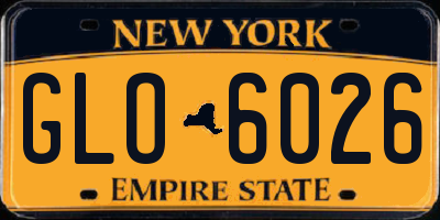 NY license plate GLO6026