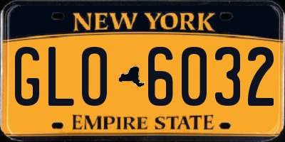 NY license plate GLO6032