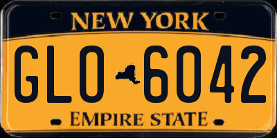 NY license plate GLO6042