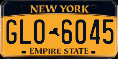 NY license plate GLO6045