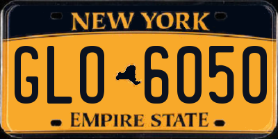 NY license plate GLO6050