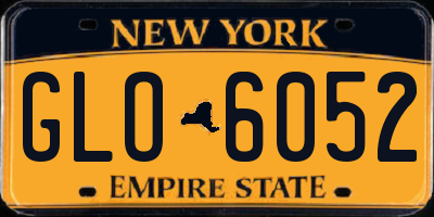 NY license plate GLO6052
