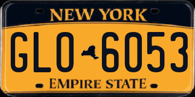 NY license plate GLO6053