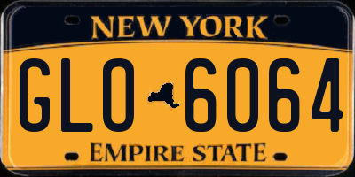 NY license plate GLO6064