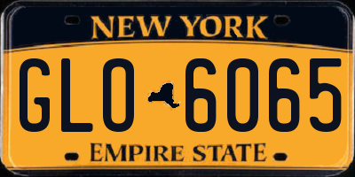 NY license plate GLO6065